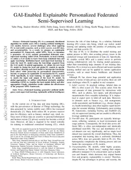 GAI-Enabled Explainable Personalized Federated Semi-Supervised Learning