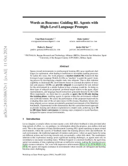 Words as Beacons: Guiding RL Agents with High-Level Language Prompts