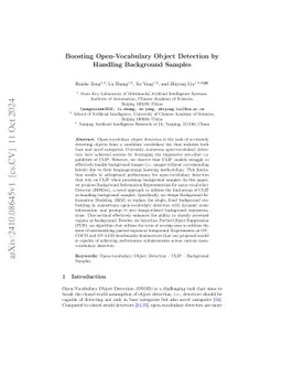 Boosting Open-Vocabulary Object Detection by Handling Background Samples