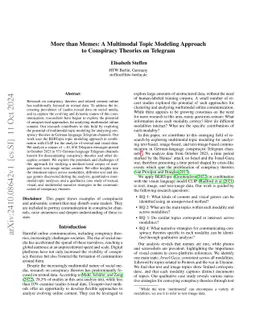 More than Memes: A Multimodal Topic Modeling Approach to Conspiracy Theories on Telegram