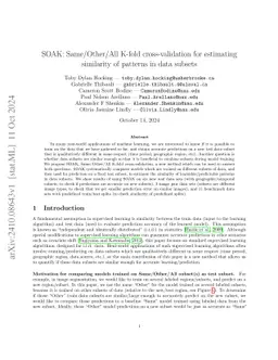 SOAK: Same/Other/All K-fold cross-validation for estimating similarity
  of patterns in data subsets