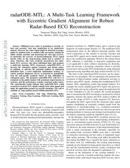 radarODE-MTL: A Multi-Task Learning Framework with Eccentric Gradient Alignment for Robust Radar-Based ECG Reconstruction