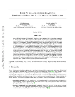 Edge AI Collaborative Learning: Bayesian Approaches to Uncertainty
  Estimation