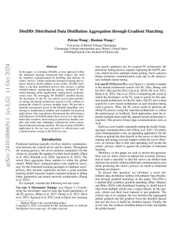 DistDD: Distributed Data Distillation Aggregation through Gradient
  Matching