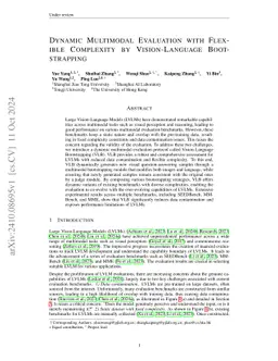 Dynamic Multimodal Evaluation with Flexible Complexity by Vision-Language Bootstrapping
