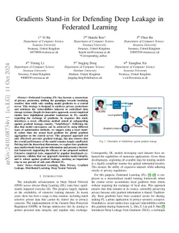 Gradients Stand-in for Defending Deep Leakage in Federated Learning