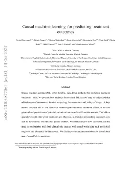 Causal machine learning for predicting treatment outcomes