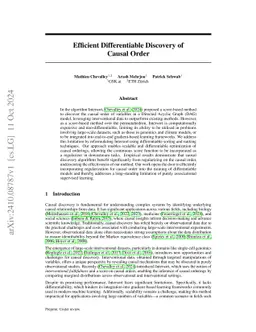 Efficient Differentiable Discovery of Causal Order