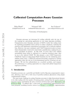 Calibrated Computation-Aware Gaussian Processes