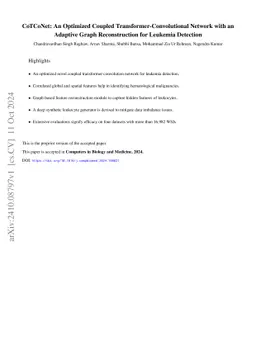 CoTCoNet: An Optimized Coupled Transformer-Convolutional Network with an
  Adaptive Graph Reconstruction for Leukemia Detection