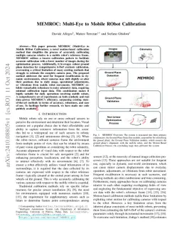 MEMROC: Multi-Eye to Mobile RObot Calibration