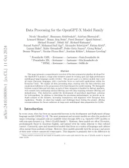 Data Processing for the OpenGPT-X Model Family