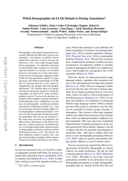 Which Demographics do LLMs Default to During Annotation?