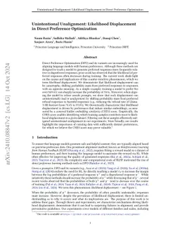Unintentional Unalignment: Likelihood Displacement in Direct Preference Optimization