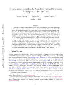 Learning to Stop: Deep Learning for Mean Field Optimal Stopping