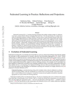 Federated Learning in Practice: Reflections and Projections