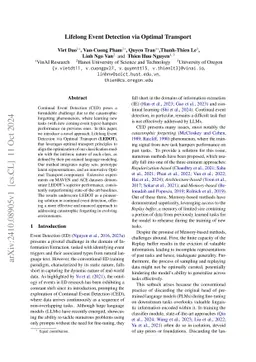 Lifelong Event Detection via Optimal Transport