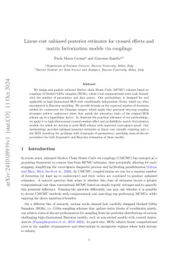 Linear-cost unbiased posterior estimates for crossed effects and matrix factorization models via couplings