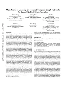 Meta-Transfer Learning Powered Temporal Graph Networks for Cross-City Real Estate Appraisal