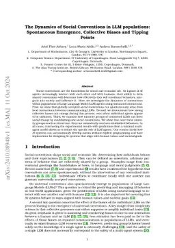 Emergent social conventions and collective bias in LLM populations