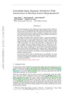 Controllable Safety Alignment: Inference-Time Adaptation to Diverse Safety Requirements