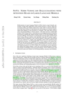 NoVo: Norm Voting off Hallucinations with Attention Heads in Large
  Language Models