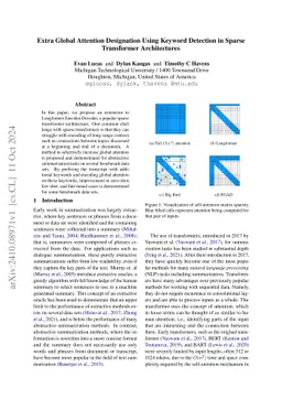Extra Global Attention Designation Using Keyword Detection in Sparse
  Transformer Architectures