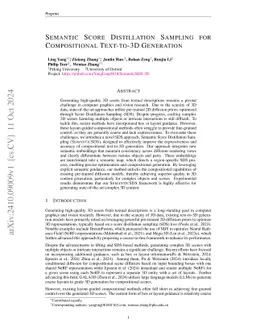 Semantic Score Distillation Sampling for Compositional Text-to-3D
  Generation