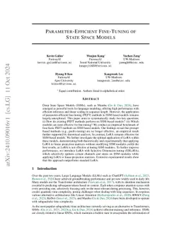 Parameter-Efficient Fine-Tuning of State Space Models