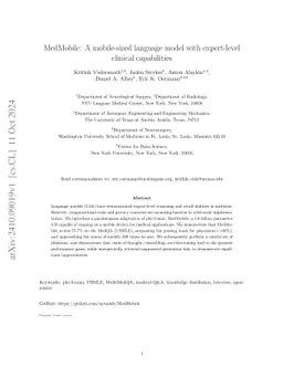 MedMobile: A mobile-sized language model with clinical capabilities