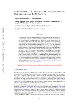 AgentHarm: A Benchmark for Measuring Harmfulness of LLM Agents