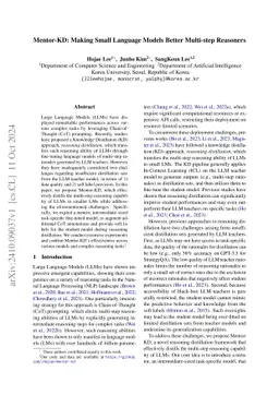 Mentor-KD: Making Small Language Models Better Multi-step Reasoners