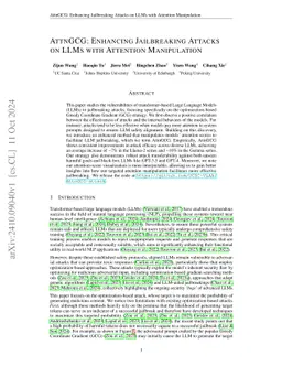 AttnGCG: Enhancing Jailbreaking Attacks on LLMs with Attention
  Manipulation