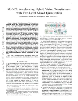 M$^2$-ViT: Accelerating Hybrid Vision Transformers with Two-Level Mixed
  Quantization