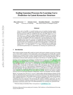 Scaling Gaussian Processes for Learning Curve Prediction via Latent
  Kronecker Structure