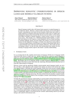 Improving Semantic Understanding in Speech Language Models via Brain-tuning