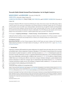 Towards Multi-Modal Animal Pose Estimation: A Survey and In-Depth Analysis