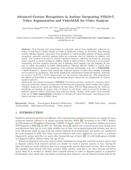 Advanced Gesture Recognition for Autism Spectrum Disorder Detection: Integrating YOLOv7, Video Augmentation, and VideoMAE for Naturalistic Video Analysis