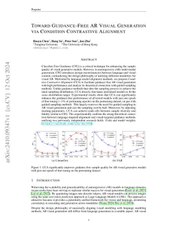 Toward Guidance-Free AR Visual Generation via Condition Contrastive
  Alignment