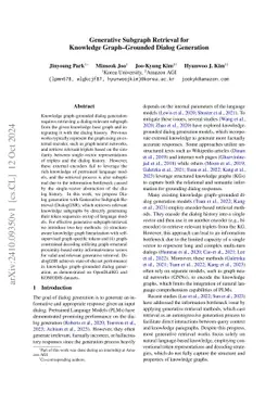 Generative Subgraph Retrieval for Knowledge Graph-Grounded Dialog
  Generation