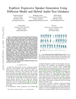 ExpGest: Expressive Speaker Generation Using Diffusion Model and Hybrid
  Audio-Text Guidance