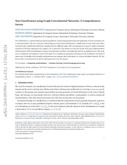 Text Classification using Graph Convolutional Networks: A Comprehensive
  Survey