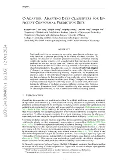 C-Adapter: Adapting Deep Classifiers for Efficient Conformal Prediction Sets
