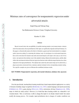 Minimax rates of convergence for nonparametric regression under adversarial attacks