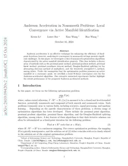 Anderson Acceleration in Nonsmooth Problems: Local Convergence via
  Active Manifold Identification