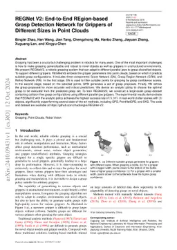 REGNet V2: End-to-End REgion-based Grasp Detection Network for Grippers
  of Different Sizes in Point Clouds