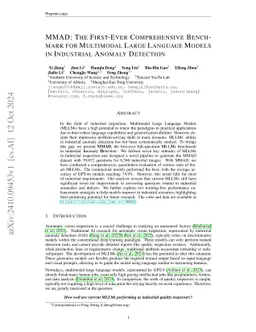MMAD: A Comprehensive Benchmark for Multimodal Large Language Models in Industrial Anomaly Detection