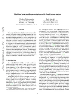 Distilling Invariant Representations with Dual Augmentation