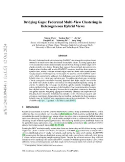 Bridging Gaps: Federated Multi-View Clustering in Heterogeneous Hybrid
  Views