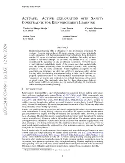 ActSafe: Active Exploration with Safety Constraints for Reinforcement Learning